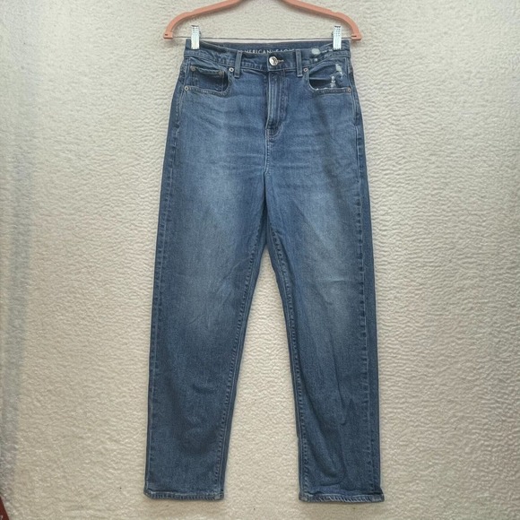 American Eagle Jeans Womens 4 Blue Highest Rise 90s Boyfriend Denim Retro Y2K - Picture 1 of 11